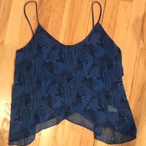Flowy blue tank top